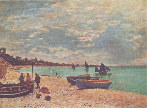 Beach at Sainte-Adresse, Claude Monet